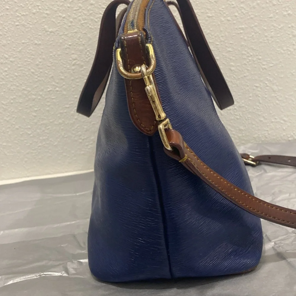 Dooney & Bourke Eva Cork Satchel Shoulder/ Handbag Bag in Navy - Picture 12 of 17